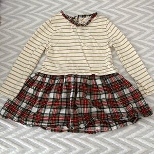 Crewcuts XXXS (size 2-3) tartan striped dress. EUC